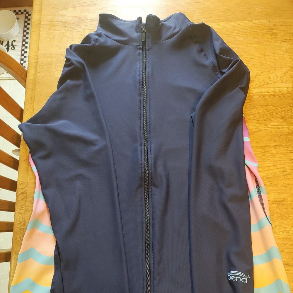 Bend Active Size XXL Sunset Navy full zip athletic jacket - NWT